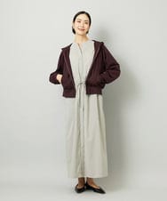 F6CAD04270 MICHEL KLEIN(小さいサイズ)(メゾン ドゥ サンク) [小さいサイズ]シアー裏毛アクセントラメパーカー ブラック