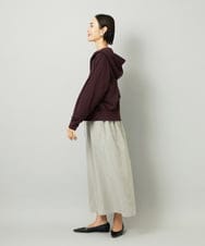F6CAD04270 MICHEL KLEIN(小さいサイズ)(メゾン ドゥ サンク) [小さいサイズ]シアー裏毛アクセントラメパーカー ブラック