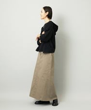 F6CAD04270 MICHEL KLEIN(小さいサイズ)(メゾン ドゥ サンク) [小さいサイズ]シアー裏毛アクセントラメパーカー ブラック