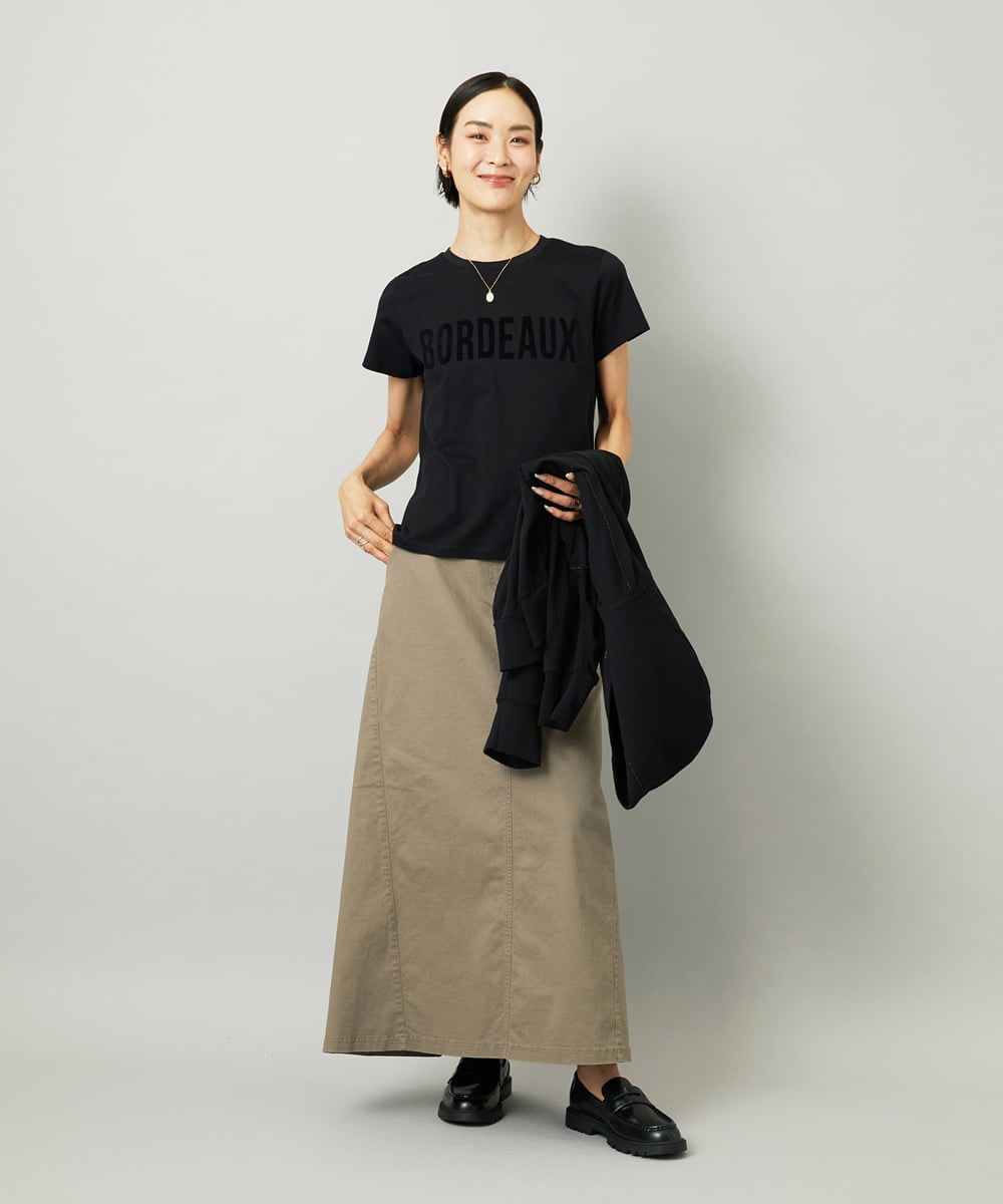 F6CAD04270 MICHEL KLEIN(小さいサイズ)(メゾン ドゥ サンク) [小さいサイズ]シアー裏毛アクセントラメパーカー ブラック
