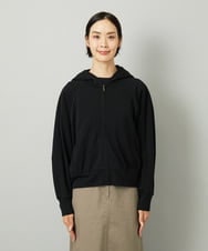 F6CAD04270 MICHEL KLEIN(小さいサイズ)(メゾン ドゥ サンク) [小さいサイズ]シアー裏毛アクセントラメパーカー ブラック