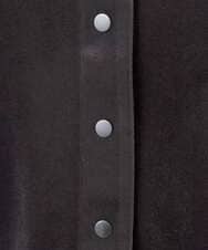 F6CAD16200 MICHEL KLEIN(小さいサイズ)(メゾン ドゥ サンク) [小さいサイズ]シアーベロアクルーネックカーディガン ダークグレー