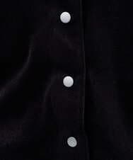 F6CAD16200 MICHEL KLEIN(小さいサイズ)(メゾン ドゥ サンク) [小さいサイズ]シアーベロアクルーネックカーディガン ダークグレー