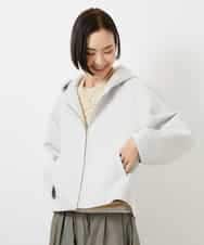 F6CDD01230 MICHEL KLEIN(小さいサイズ)(メゾン ドゥ サンク) [小さいサイズ]ダンボールパーカー ライトグリーン