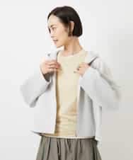 F6CDD01230 MICHEL KLEIN(小さいサイズ)(メゾン ドゥ サンク) [小さいサイズ]ダンボールパーカー ライトグリーン