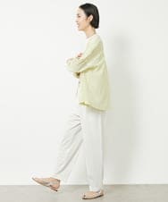 F6CHV11170 MICHEL KLEIN(小さいサイズ)(メゾン ドゥ サンク) [小さいサイズ]ミドル丈シアーカーディガン(日よけ/冷房対策に) ライムイエロー(30)