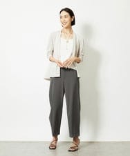 F6CJA01200 MICHEL KLEIN(小さいサイズ)(メゾン ドゥ サンク) ［小さいサイズ］ショートトッパーカーディガン(紫外線/冷房対策に) オフホワイト