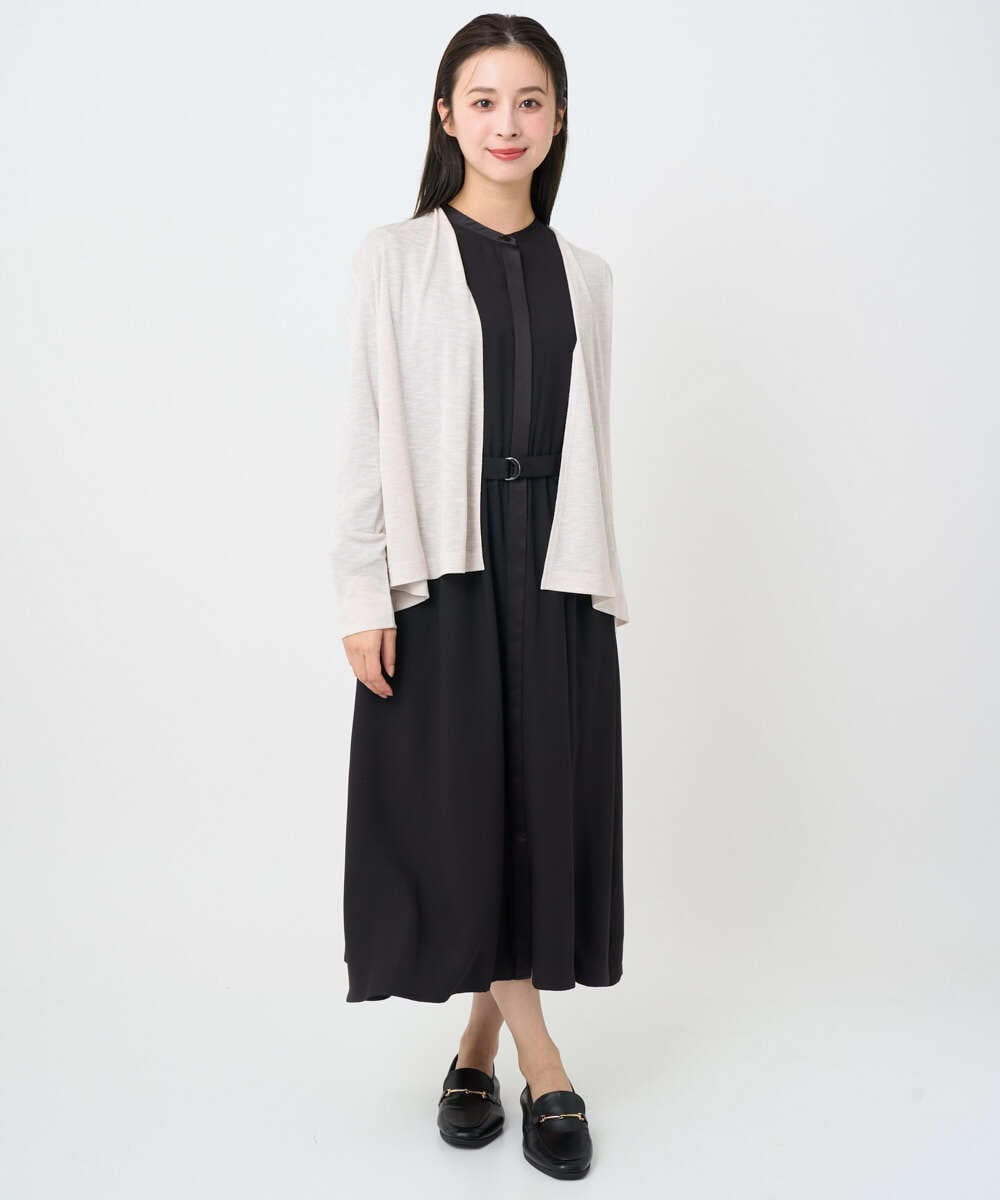 F6CJA01200 MICHEL KLEIN(小さいサイズ)(メゾン ドゥ サンク) ［小さいサイズ］ショートトッパーカーディガン(紫外線/冷房対策に) オフホワイト