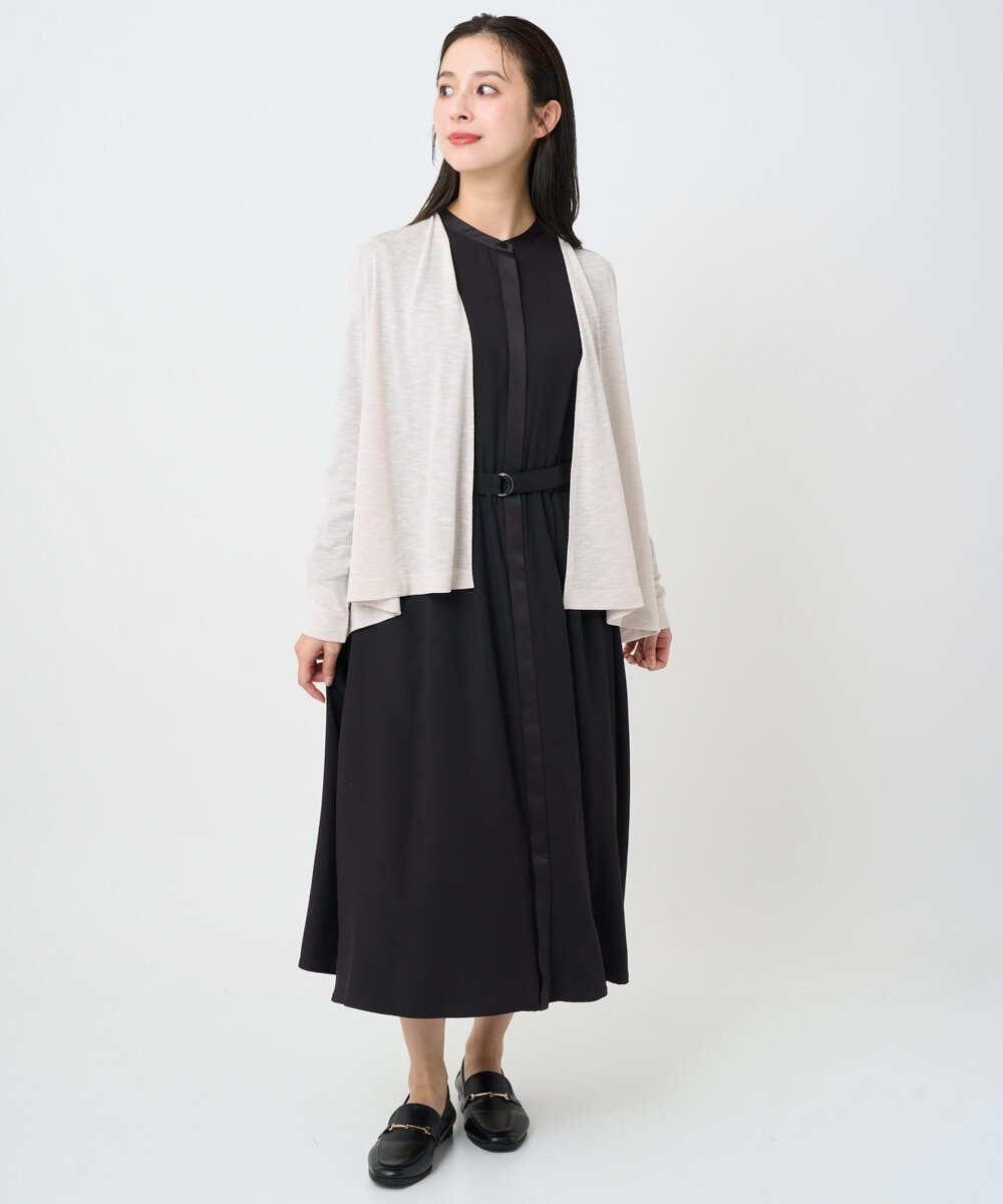 F6CJA01200 MICHEL KLEIN(小さいサイズ)(メゾン ドゥ サンク) ［小さいサイズ］ショートトッパーカーディガン(紫外線/冷房対策に) オフホワイト