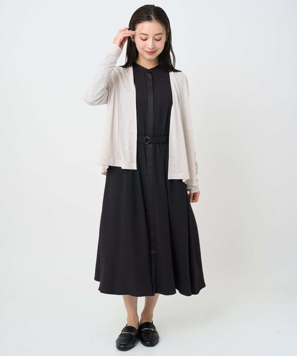 F6CJA01200 MICHEL KLEIN(小さいサイズ)(メゾン ドゥ サンク) ［小さいサイズ］ショートトッパーカーディガン(紫外線/冷房対策に) オフホワイト