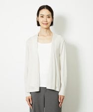 F6CJA01200 MICHEL KLEIN(小さいサイズ)(メゾン ドゥ サンク) ［小さいサイズ］ショートトッパーカーディガン(紫外線/冷房対策に) オフホワイト