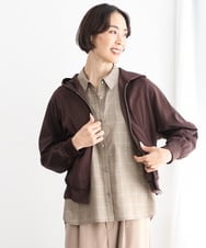F6CJD30270 MICHEL KLEIN(小さいサイズ)(メゾン ドゥ サンク) シアー裏毛パーカー ダークグレー