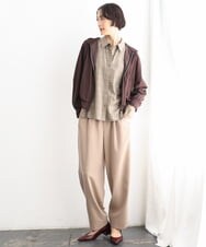 F6CJD30270 MICHEL KLEIN(小さいサイズ)(メゾン ドゥ サンク) シアー裏毛パーカー ダークグレー