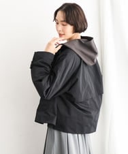 F6CJD30270 MICHEL KLEIN(小さいサイズ)(メゾン ドゥ サンク) シアー裏毛パーカー ダークグレー
