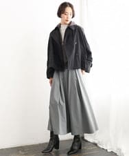 F6CJD30270 MICHEL KLEIN(小さいサイズ)(メゾン ドゥ サンク) シアー裏毛パーカー ダークグレー