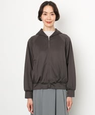 F6CJD30270 MICHEL KLEIN(小さいサイズ)(メゾン ドゥ サンク) シアー裏毛パーカー ダークグレー
