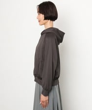 F6CJD30270 MICHEL KLEIN(小さいサイズ)(メゾン ドゥ サンク) シアー裏毛パーカー ダークグレー