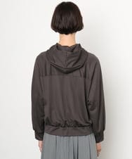 F6CJD30270 MICHEL KLEIN(小さいサイズ)(メゾン ドゥ サンク) シアー裏毛パーカー ダークグレー