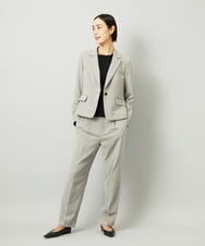 F6DAD36380 MICHEL KLEIN(小さいサイズ)(メゾン ドゥ サンク) [小さいサイズ][セットアップ対応]テーラードジャケット グレー