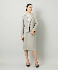 F6DAD36380 MICHEL KLEIN(小さいサイズ)(メゾン ドゥ サンク) [小さいサイズ][セットアップ対応]テーラードジャケット グレー