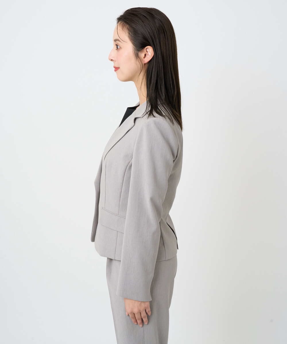 F6DAD36380 MICHEL KLEIN(小さいサイズ)(メゾン ドゥ サンク) [小さいサイズ][セットアップ対応]テーラードジャケット グレー