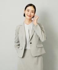 F6DAD36380 MICHEL KLEIN(小さいサイズ)(メゾン ドゥ サンク) [小さいサイズ][セットアップ対応]テーラードジャケット グレー