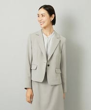 F6DAD36380 MICHEL KLEIN(小さいサイズ)(メゾン ドゥ サンク) [小さいサイズ][セットアップ対応]テーラードジャケット グレー