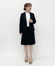 F6DAS16330 MICHEL KLEIN(小さいサイズ)(メゾン ドゥ サンク) [小さいサイズ]トップサーモカルゼテーラードジャケット（セットアップ対応・総裏） ブラック(94)