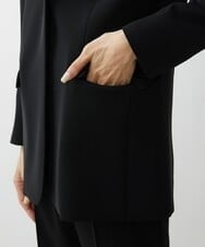 F6DAV35360 MICHEL KLEIN(小さいサイズ)(メゾン ドゥ サンク) [小さいサイズ]ストレッチツイルノーカラージャケット（総裏）/セットアップ対応 ネイビー(57)