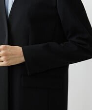F6DAV35360 MICHEL KLEIN(小さいサイズ)(メゾン ドゥ サンク) [小さいサイズ]ストレッチツイルノーカラージャケット（総裏）/セットアップ対応 ネイビー(57)