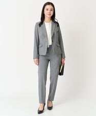 F6DDA06380 MICHEL KLEIN(小さいサイズ)(メゾン ドゥ サンク) [小さいサイズ]ストレッチテーラードジャケット(セットアップ対応/2サイズあり/裏地なし) ネイビー