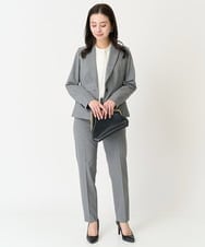 F6DDA06380 MICHEL KLEIN(小さいサイズ)(メゾン ドゥ サンク) [小さいサイズ]ストレッチテーラードジャケット(セットアップ対応/2サイズあり/裏地なし) ネイビー