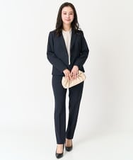 F6DDA06380 MICHEL KLEIN(小さいサイズ)(メゾン ドゥ サンク) [小さいサイズ]ストレッチテーラードジャケット(セットアップ対応/2サイズあり/裏地なし) ネイビー