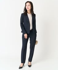 F6DDA06380 MICHEL KLEIN(小さいサイズ)(メゾン ドゥ サンク) [小さいサイズ]ストレッチテーラードジャケット(セットアップ対応/2サイズあり/裏地なし) ネイビー