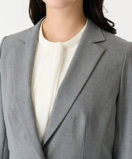 F6DDA06380 MICHEL KLEIN(小さいサイズ)(メゾン ドゥ サンク) [小さいサイズ]ストレッチテーラードジャケット(セットアップ対応/2サイズあり/裏地なし) ネイビー
