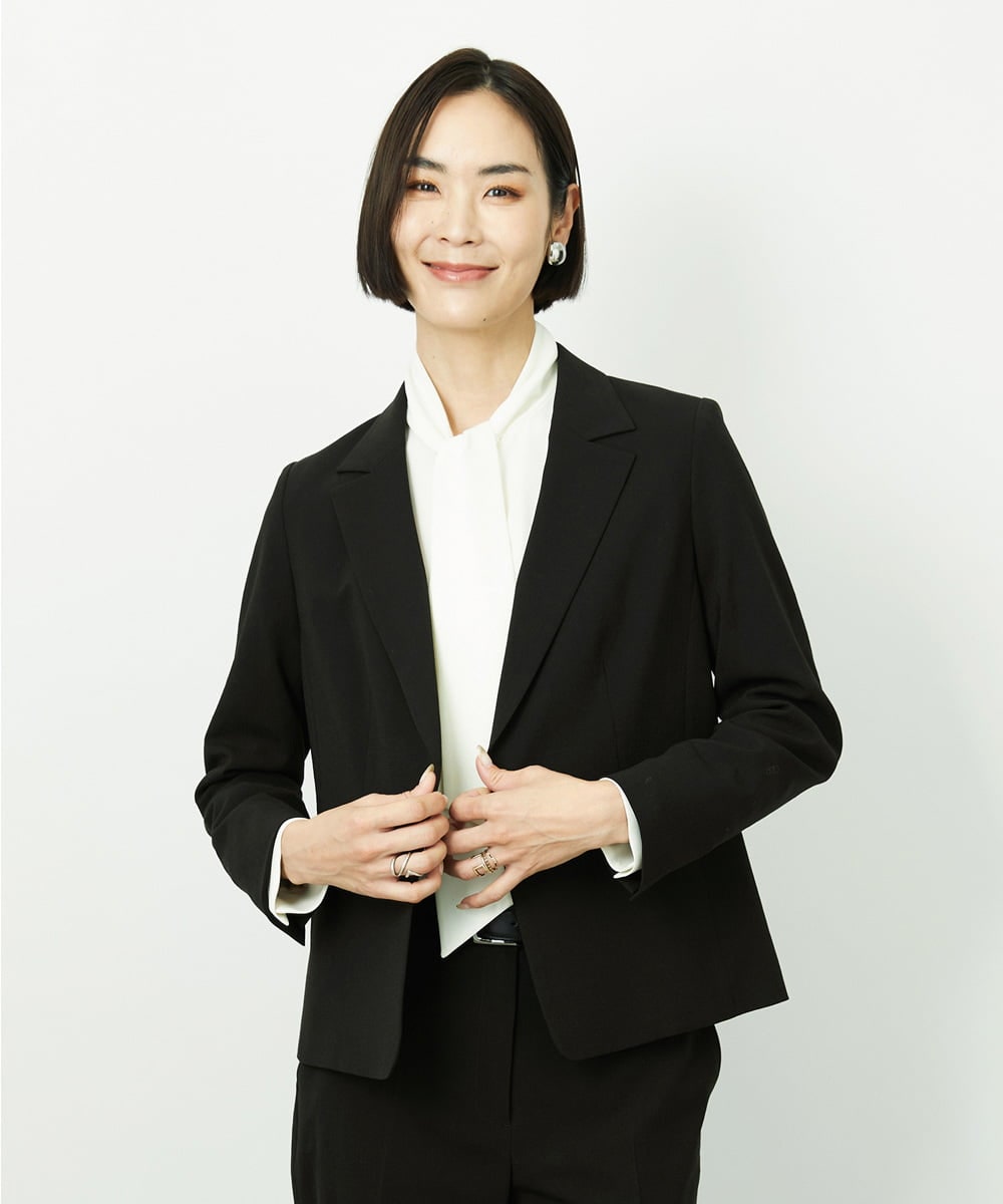 F6DDD01450 MICHEL KLEIN(小さいサイズ)(メゾン ドゥ サンク) [小さいサイズ][セットアップ対応]テーラードジャケット グレー