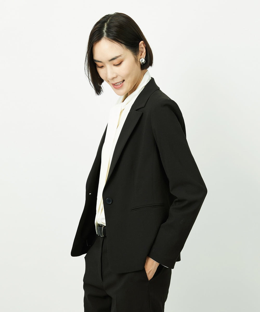 F6DDD01450 MICHEL KLEIN(小さいサイズ)(メゾン ドゥ サンク) [小さいサイズ][セットアップ対応]テーラードジャケット グレー