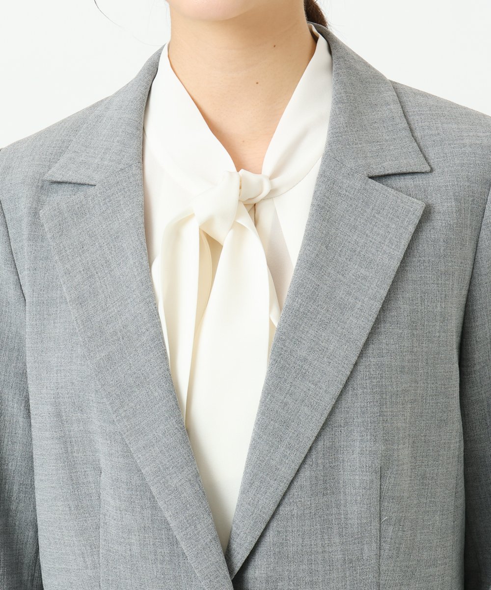 F6DDD01450 MICHEL KLEIN(小さいサイズ)(メゾン ドゥ サンク) [小さいサイズ][セットアップ対応]テーラードジャケット グレー