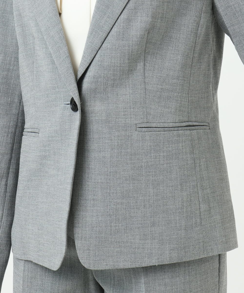 F6DDD01450 MICHEL KLEIN(小さいサイズ)(メゾン ドゥ サンク) [小さいサイズ][セットアップ対応]テーラードジャケット グレー