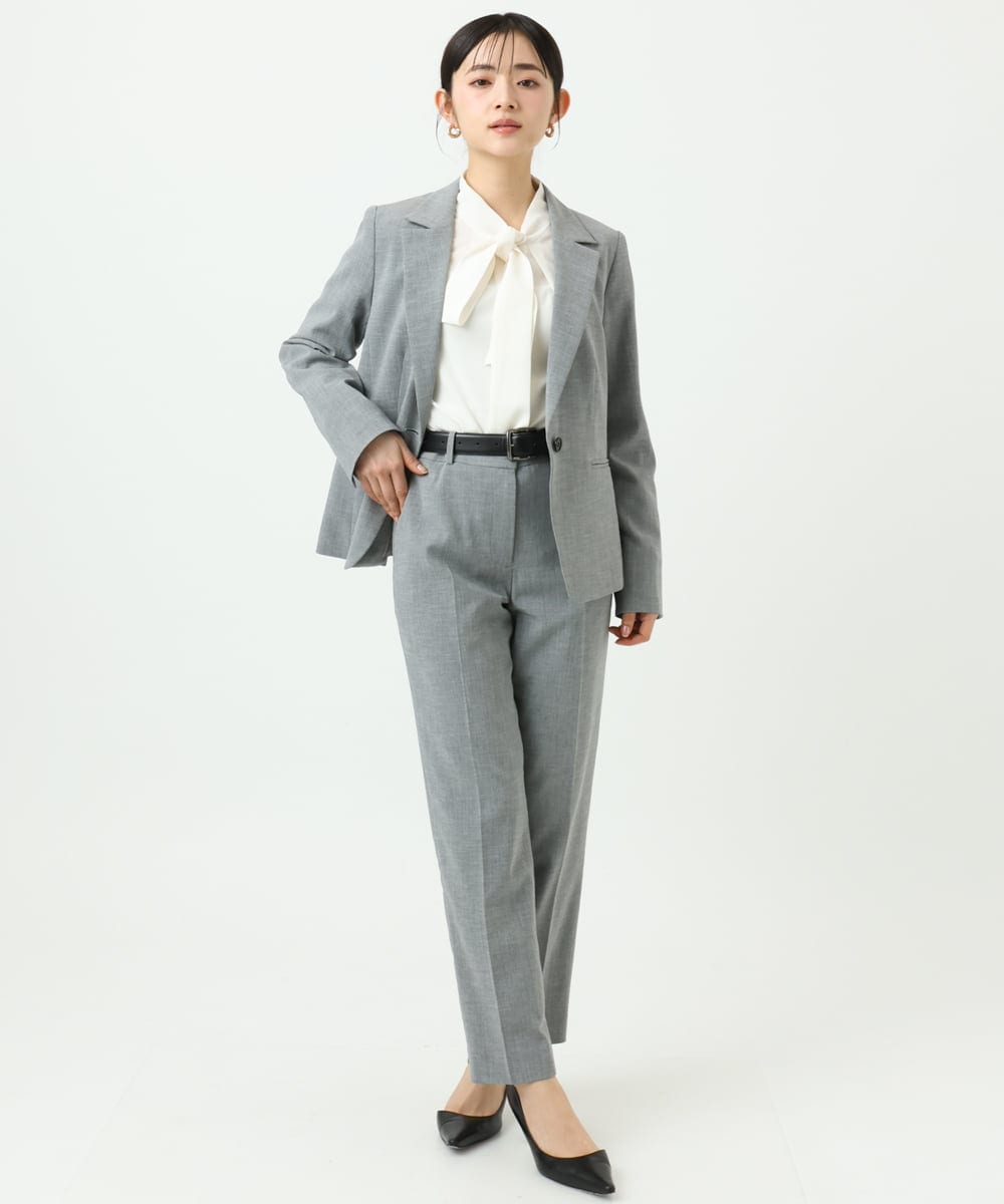 F6DDD01450 MICHEL KLEIN(小さいサイズ)(メゾン ドゥ サンク) [小さいサイズ][セットアップ対応]テーラードジャケット グレー