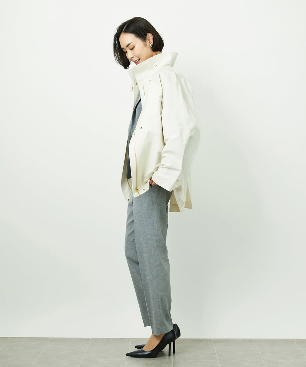 F6DDD01450 MICHEL KLEIN(小さいサイズ)(メゾン ドゥ サンク) [小さいサイズ][セットアップ対応]テーラードジャケット グレー