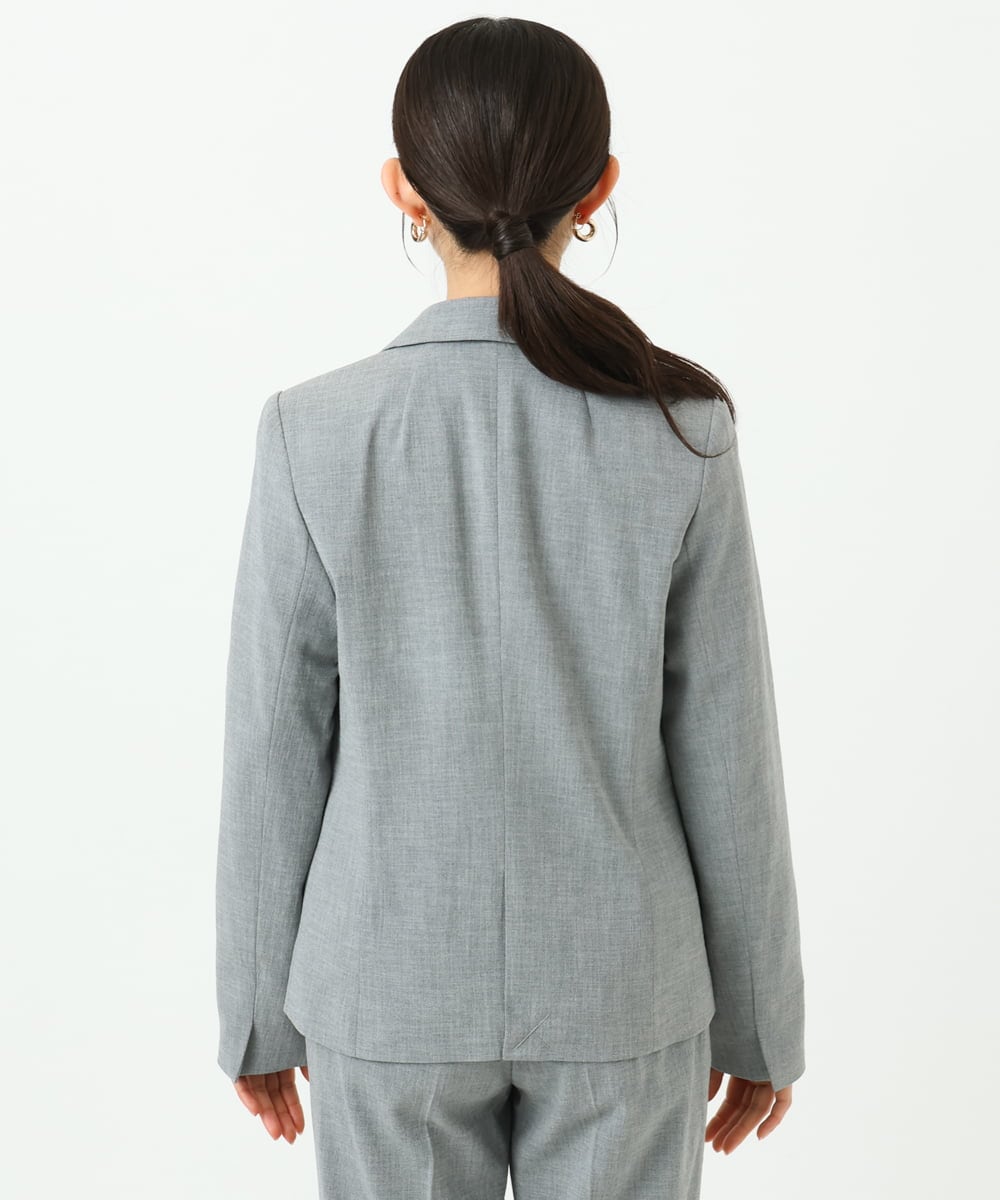 F6DDD01450 MICHEL KLEIN(小さいサイズ)(メゾン ドゥ サンク) [小さいサイズ][セットアップ対応]テーラードジャケット グレー