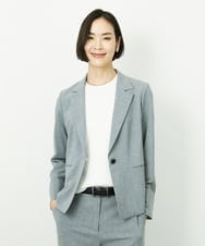 F6DDD01450 MICHEL KLEIN(小さいサイズ)(メゾン ドゥ サンク) [小さいサイズ][セットアップ対応]テーラードジャケット グレー