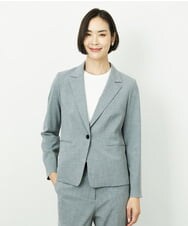 F6DDD01450 MICHEL KLEIN(小さいサイズ)(メゾン ドゥ サンク) [小さいサイズ][セットアップ対応]テーラードジャケット グレー