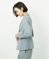 F6DDD01450 MICHEL KLEIN(小さいサイズ)(メゾン ドゥ サンク) [小さいサイズ][セットアップ対応]テーラードジャケット グレー