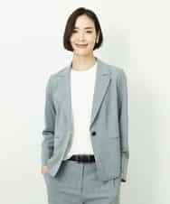 F6DDD01450 MICHEL KLEIN(小さいサイズ)(メゾン ドゥ サンク) [小さいサイズ][セットアップ対応]テーラードジャケット グレー