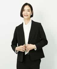 F6DDD01450 MICHEL KLEIN(小さいサイズ)(メゾン ドゥ サンク) [小さいサイズ][セットアップ対応]テーラードジャケット ブラック