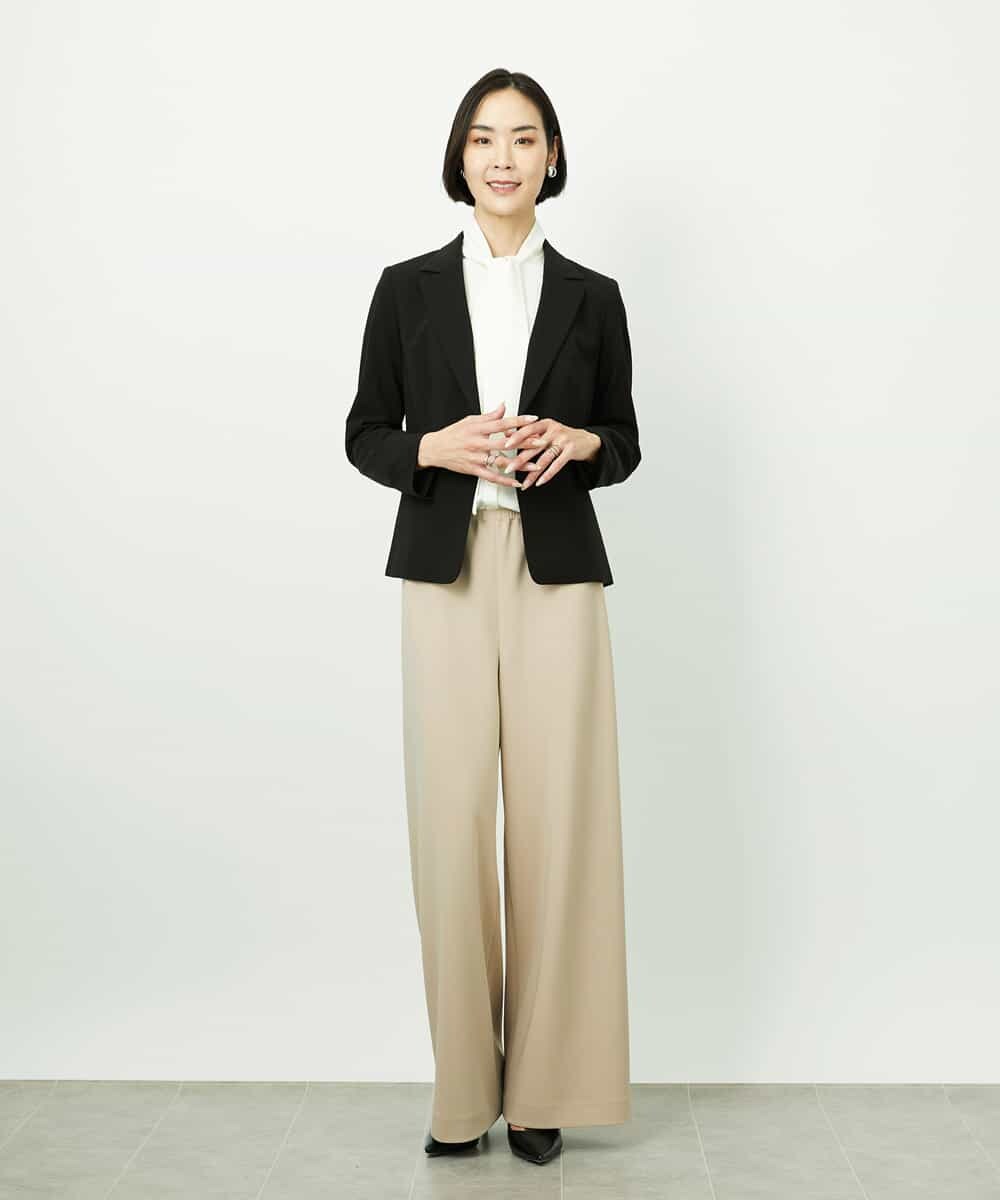 F6DDD01450 MICHEL KLEIN(小さいサイズ)(メゾン ドゥ サンク) [小さいサイズ][セットアップ対応]テーラードジャケット ブラック