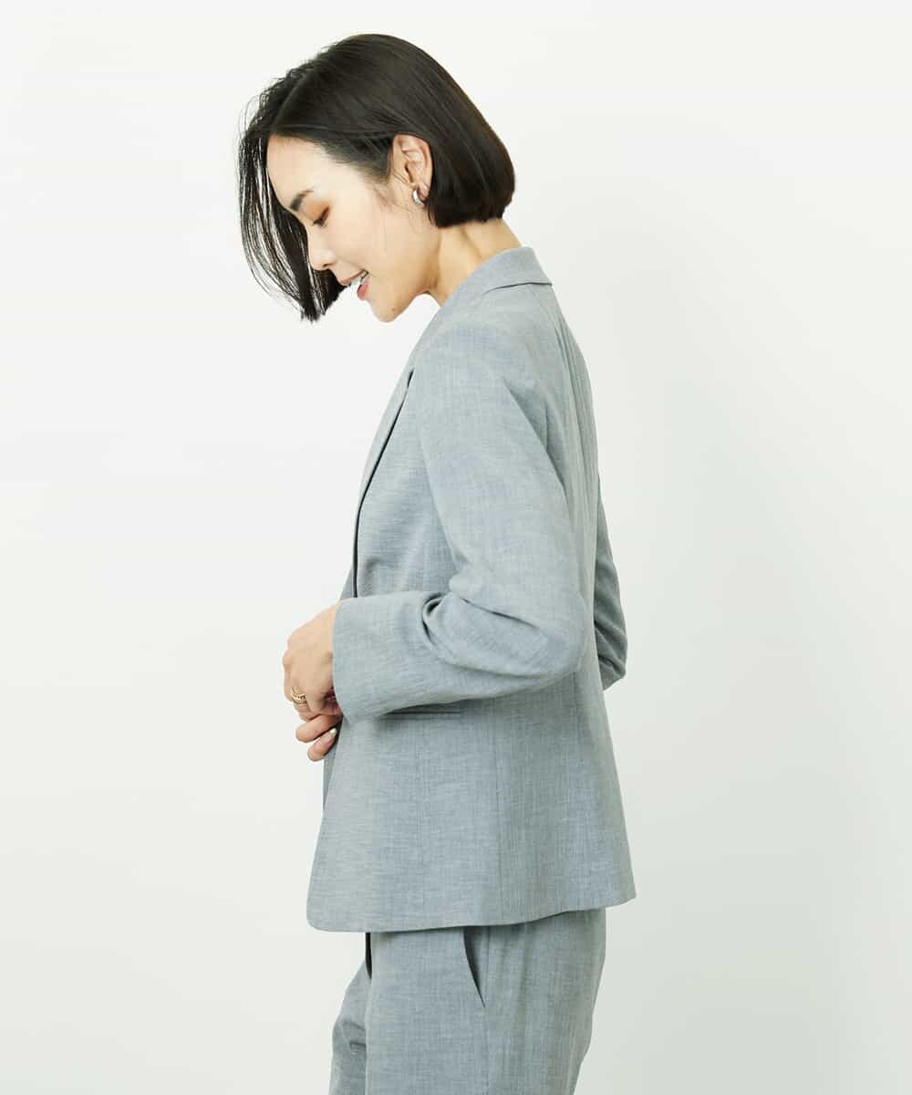 F6DDD01450 MICHEL KLEIN(小さいサイズ)(メゾン ドゥ サンク) [小さいサイズ][セットアップ対応]テーラードジャケット ブラック