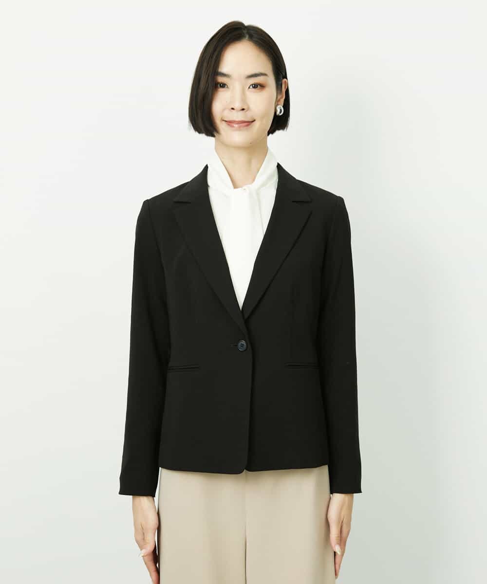 F6DDD01450 MICHEL KLEIN(小さいサイズ)(メゾン ドゥ サンク) [小さいサイズ][セットアップ対応]テーラードジャケット ブラック